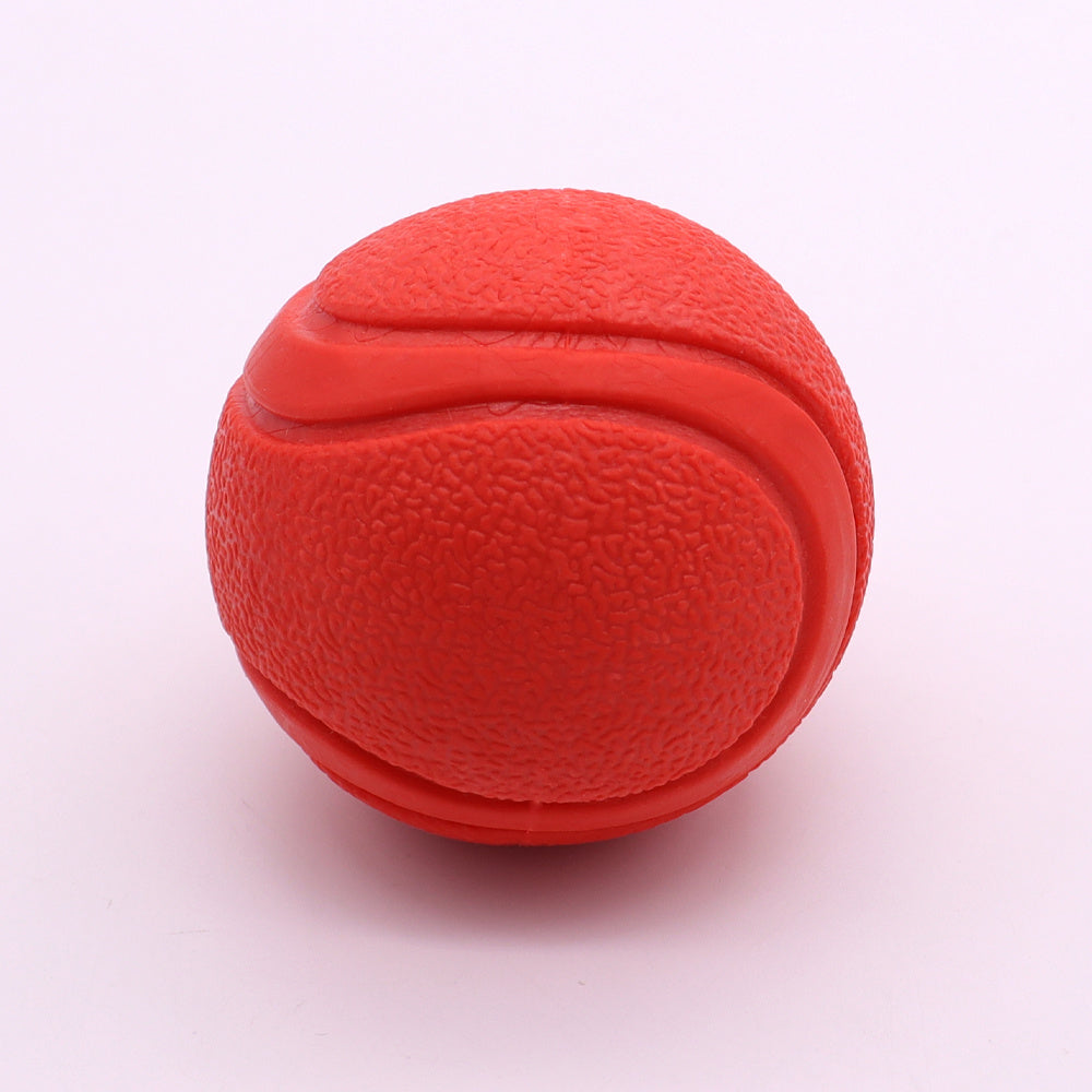 Chew Resistant Solid Rubber Ball - Bouncy Dog Toy for Teeth Grinding Pet Training