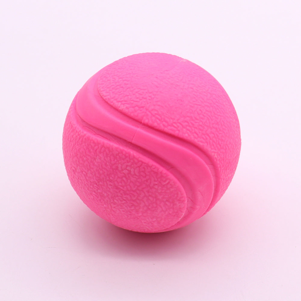 Chew Resistant Solid Rubber Ball - Bouncy Dog Toy for Teeth Grinding Pet Training
