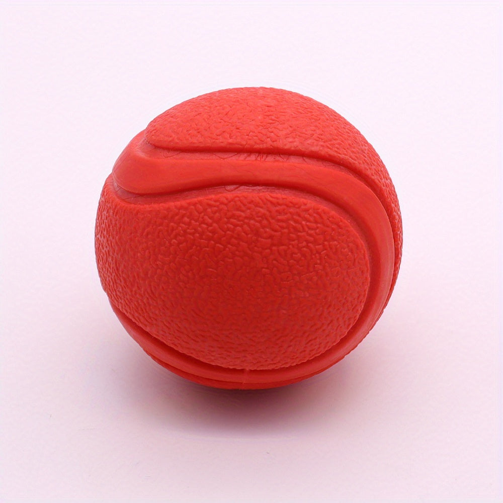 Chew Resistant Solid Rubber Ball - Bouncy Dog Toy for Teeth Grinding Pet Training