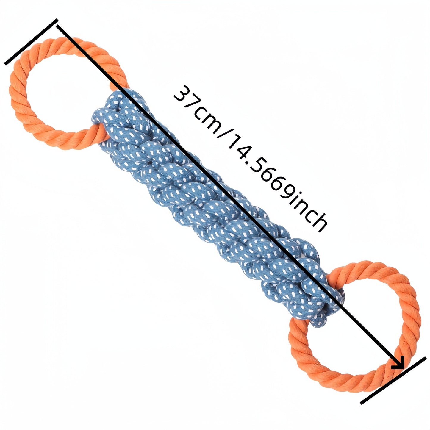 Dual Loop Tug Rope Dog Toy – Durable Braided Chew & Play Toy for Small & Medium Dogs