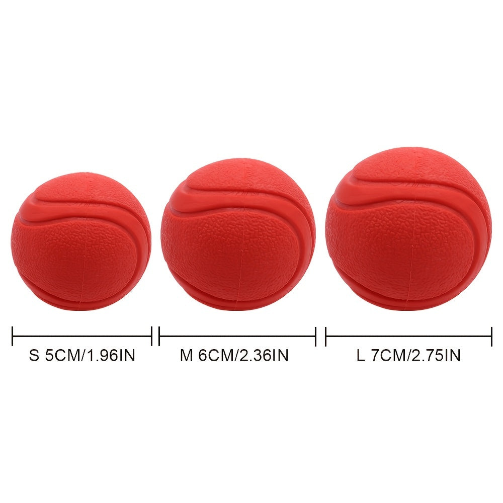 Chew Resistant Solid Rubber Ball - Bouncy Dog Toy for Teeth Grinding Pet Training