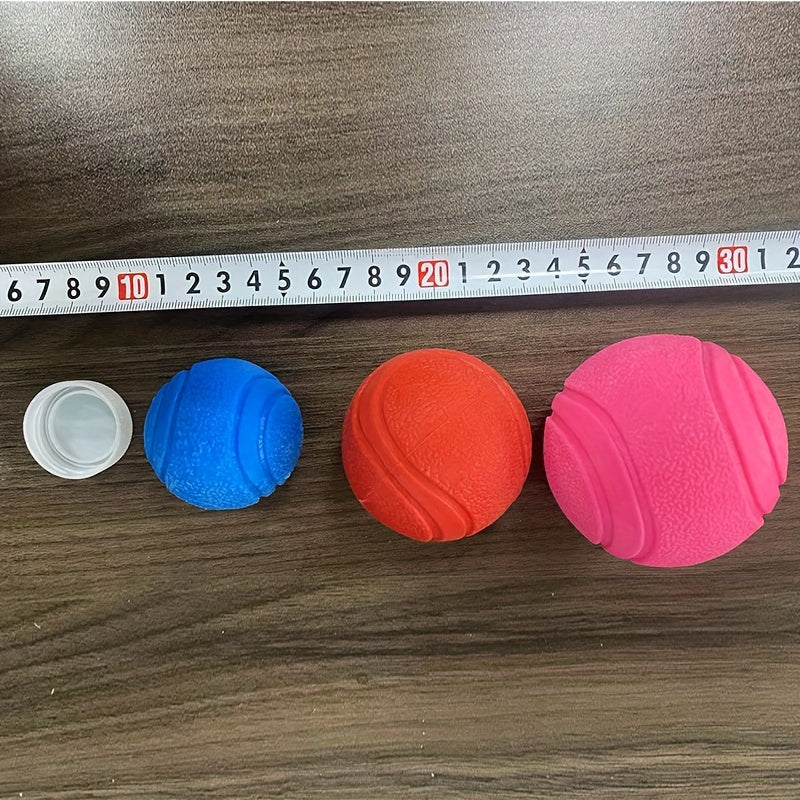 Chew Resistant Solid Rubber Ball - Bouncy Dog Toy for Teeth Grinding Pet Training