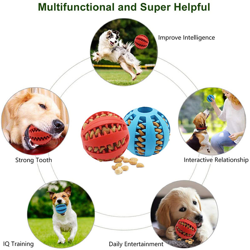 Dog Ball Toys For Small Dogs Interactive Elasticity Puppy Chew Toy Tooth Cleaning