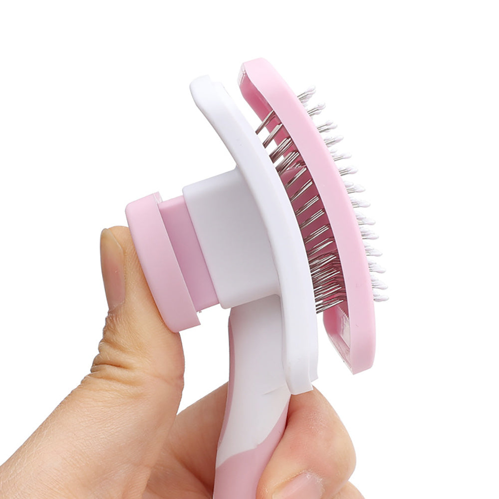 Self-Cleaning Pet Slicker Brush – One-Click Grooming Tool for Dogs & Cats