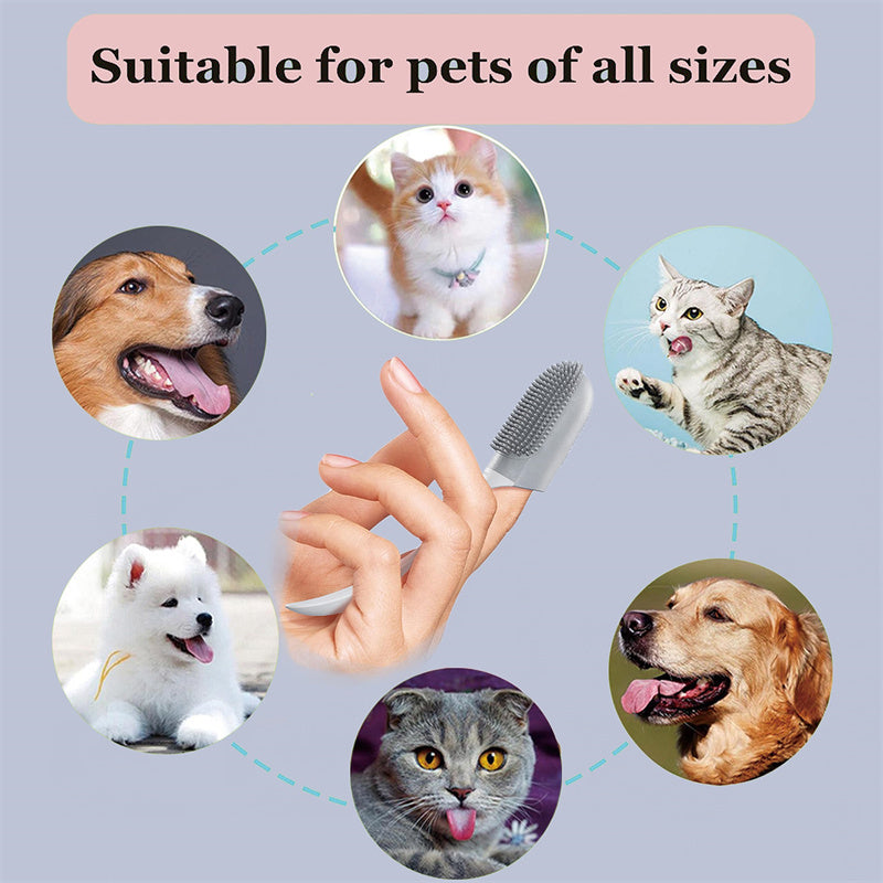 Pet Oral Care Finger Brush – Gentle & Effective Dental Cleaning for Dogs & Cats