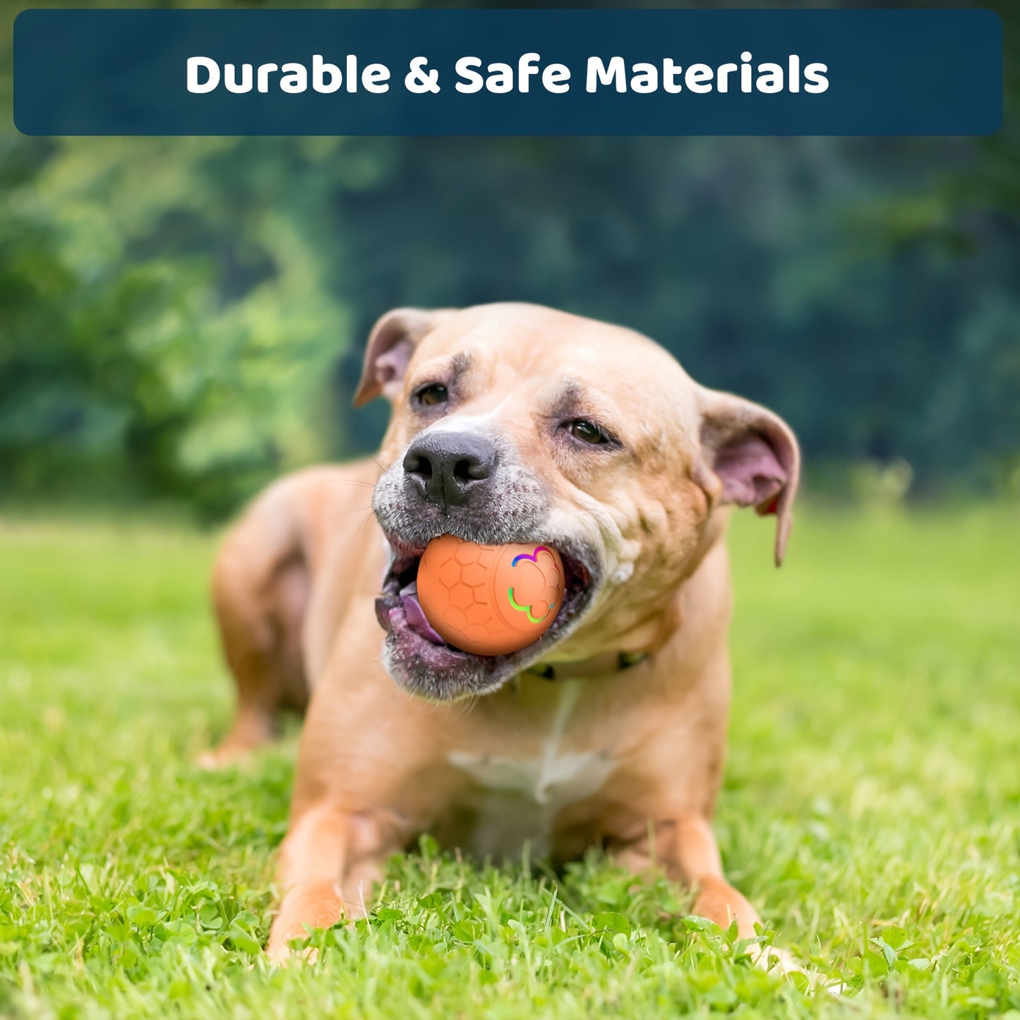 Interactive Pet Toy Ball - Rechargeable, Bite Resistant, Automatic Smart Bouncing Ball