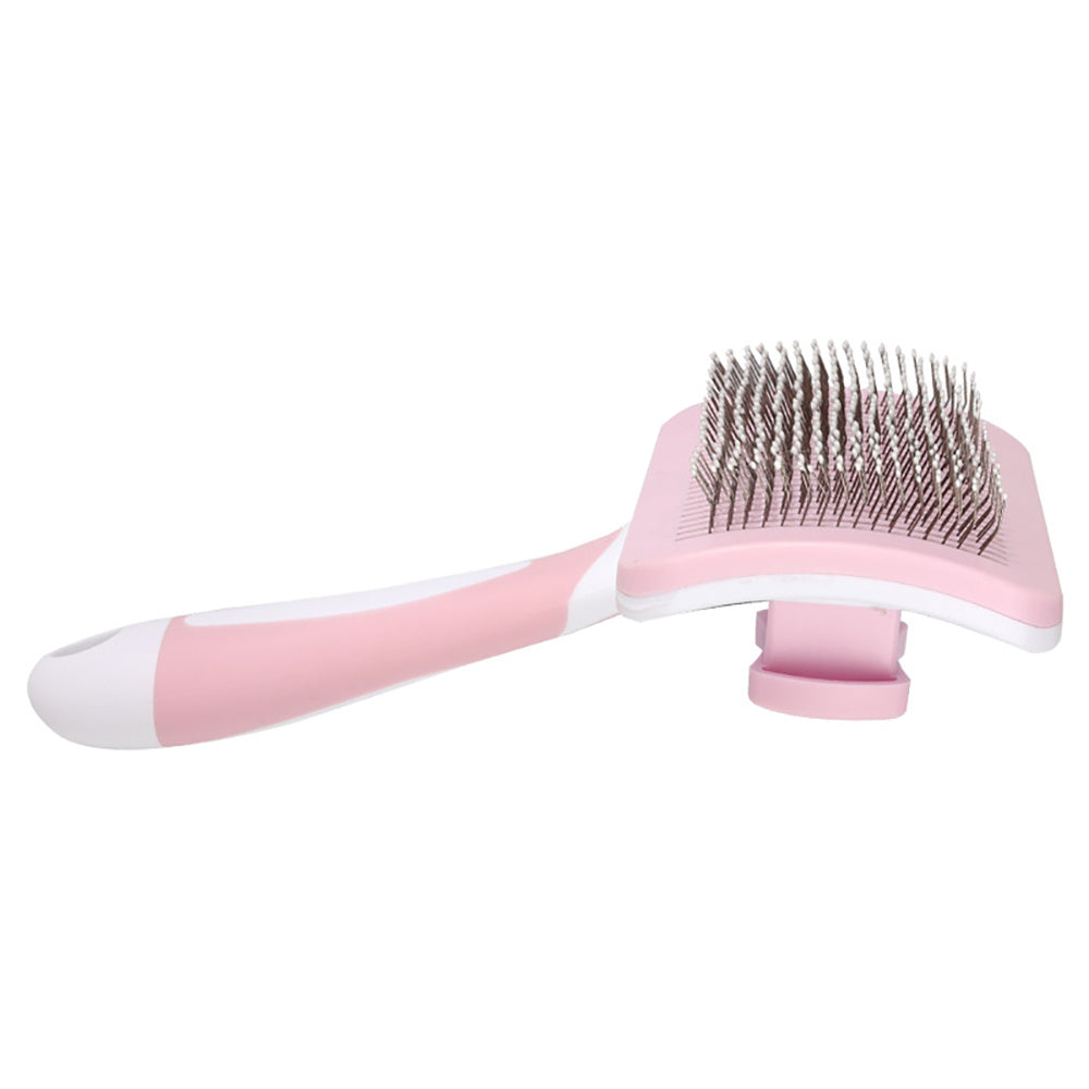 Self-Cleaning Pet Slicker Brush – One-Click Grooming Tool for Dogs & Cats