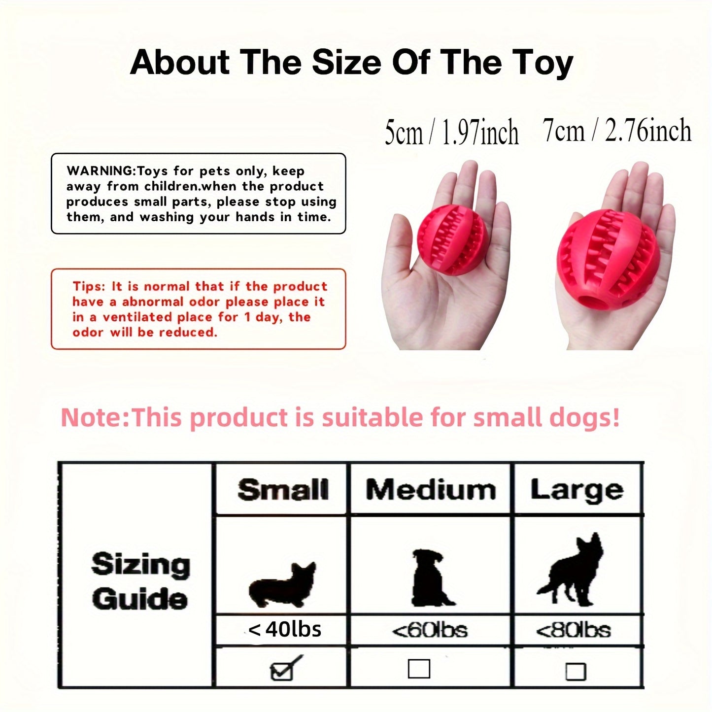 Dog Ball Toys For Small Dogs Interactive Elasticity Puppy Chew Toy Tooth Cleaning